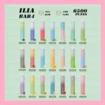 ILIA 6500口拋棄式電子煙產品展示，多口味便攜免充電設計