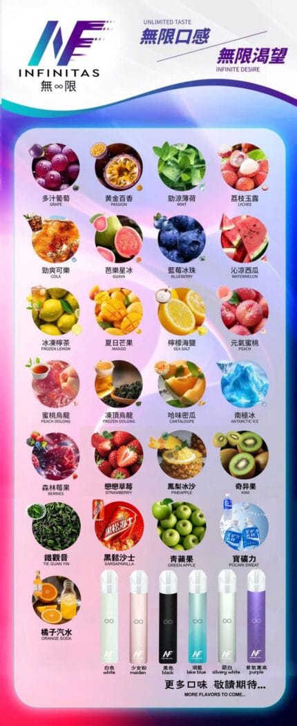 INF 無限一代通用煙彈，一盒三顆，多種口味選擇